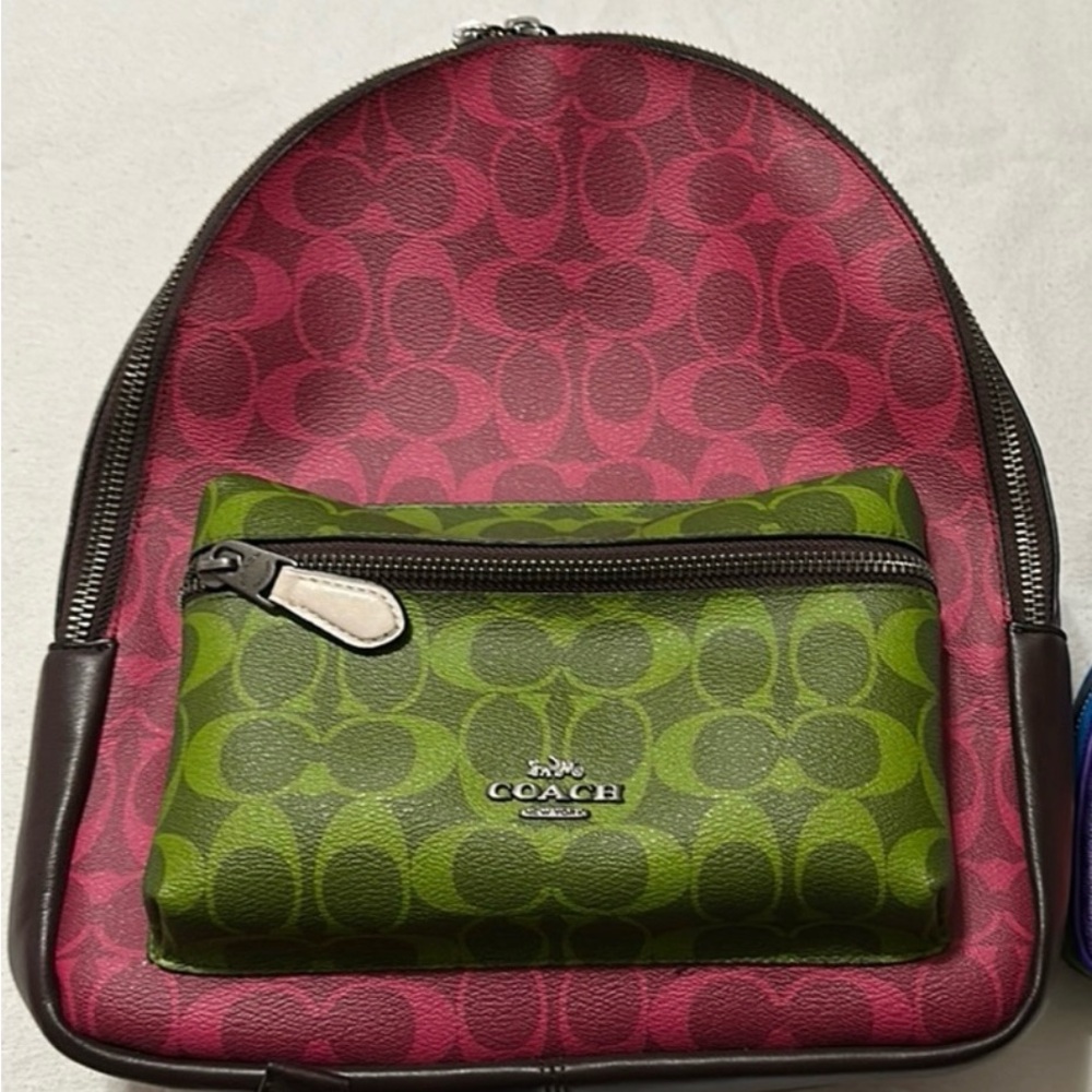 Coach backpack with coin purse